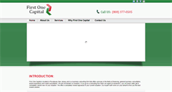 Desktop Screenshot of firstonecapital.com